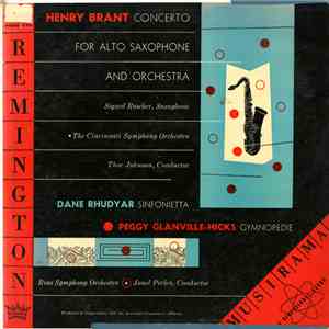 Henry Brant, Dane Rhudyar, Peggy Glanville-Hicks - Concerto For Alto Saxophone And Orchestra / Sinfonietta; Gymnopedie flac album