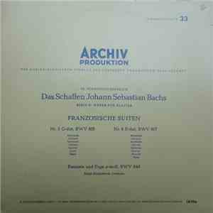 Johann Sebastian Bach, Ralph Kirkpatrick - Französischen Suiten Nr. 5 G-dur, BWV 816 / Nr. 6 E-dur, BWV 817 / Fantasie Und Fuge A-moll, BWV 944 flac album