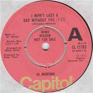 Al Martino - I Won't Last A Day Without You flac album