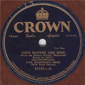 Jack Marshall's Orchestra  / Pierrot Syncopators - Your Mother And Mine / You're All The World To Me flac album