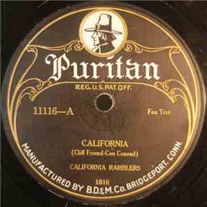 California Ramblers / Frisco Syncopators - California / Pick Me Up And Lay Me Down In Dear Old Dixieland flac album