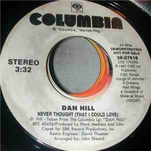 Dan Hill - Never Thought (That I Could Love) flac album