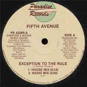 Fifth Avenue  - Exception To The Rule flac album