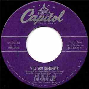 Lois Butler And Lee Sweetland - Will You Remember flac album