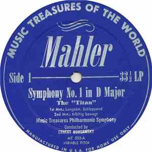 Mahler, Ernest Borsamsky - Symphony No. 1 In D Major - The "Titan" flac album