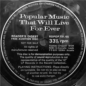 Unknown Artist - Popular Music That Will Live For Ever flac album