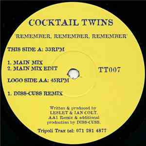 Cocktail Twins - Remember, Remember, Remember flac album