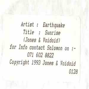 Earthquake  - Sunrise flac album