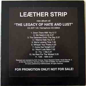 Leæther Strip - The Legacy Of Hate And Lust flac album
