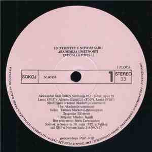 Various - Univerzitet U Novom Sadu, Akademija Umetnosti - Zvučni Letopis II flac album