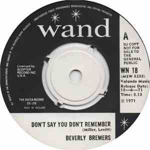 Beverly Bremers - Don't Say You Don't Remember flac album