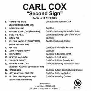 Carl Cox - Second Sign flac album