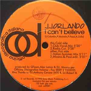 J. J. Orlando - I Can't Believe flac album