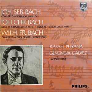 Joh. Seb. Bach, Joh. Chr. Bach, Wilh. Fr. Bach, Rafael Puyana, Genoveva Gálvez - Harpsichord Works For Two Performers By The Bach Family flac album