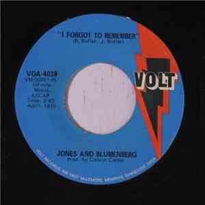 Jones & Blumenberg - I Forgot To Remember / The Right Track flac album