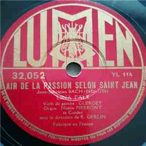 Lina Falk - Air De La Passion Selon Saint Jean / Stabat Mater flac album