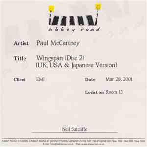 Paul McCartney - Wingspan (Disc 2) [UK, USA & Japanese Version] flac album
