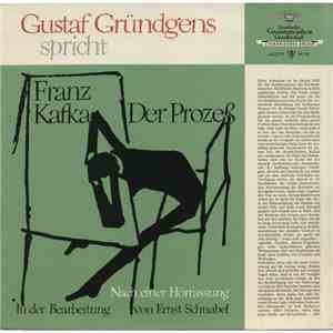 Gustaf Gründgens Spricht Franz Kafka - Der Prozeß flac album