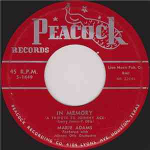 Marie Adams Featured With Johnny Otis Orchestra / Johnny Otis Orchestra - In Memory (A Tribute To Johnny Ace) / Boom Diddy Wa Wa flac album