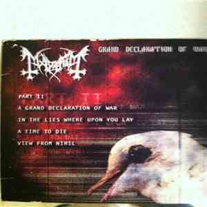 Mayhem - Grand Declaration Of War flac album