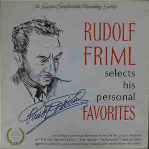 Rudolf Friml - Rudolf Friml Selects His Personal Favorites flac album