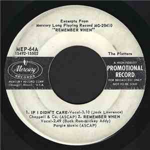 The Platters - Excerpts From Mercury Long Playing Record MG-20410 "Remember When" flac album