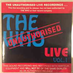 The Who - Unauthorised Live Vol. 1 flac album