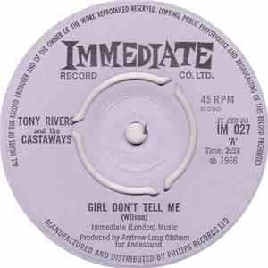 Tony Rivers And The Castaways - Girl Don't Tell Me flac album