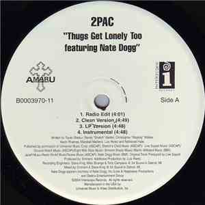 2Pac Featuring Nate Dogg - Thugs Get Lonely Too flac album