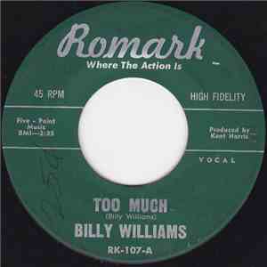 Billy Williams  - Too Much / Backtrack flac album