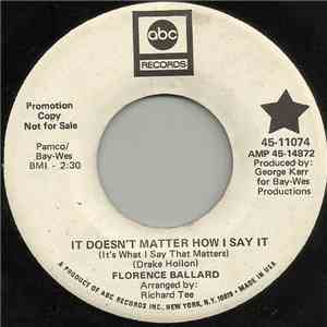 Florence Ballard - It Doesn't Matter How I Say It (It's What I Say That Matters) flac album