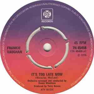 Frankie Vaughan - It's Too Late Now flac album
