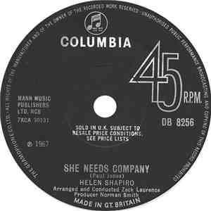 Helen Shapiro - She Needs Company flac album