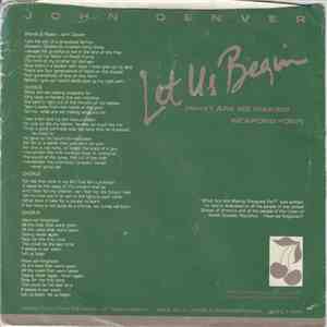 John Denver - Let Us Begin (What Are We Making Weapons For?) / Flying For Me flac album