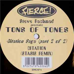 Steve Rachmad Presents Tons Of Tones - Citation Saga (Part 2 Of 2) flac album