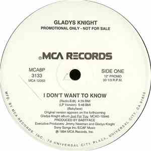 Gladys Knight - I Don't Want To Know flac album