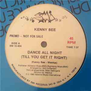 Kenny Bee - Dance All Night (Till You Get It Right) flac album