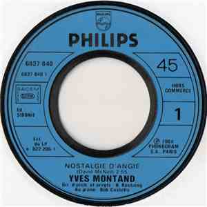 Yves Montand - Nostalgie D'Angie flac album