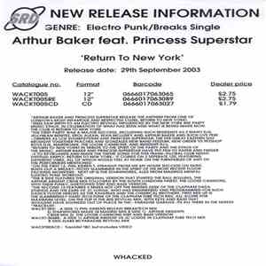 Arthur Baker Feat. Princess Superstar - Return To New York flac album
