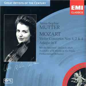 Mozart - Anne-Sophie Mutter, Riccardo Muti, Philharmonia Orchestra - Violin Concertos Nos. 1, 2 & 4 / Adagio In E flac album