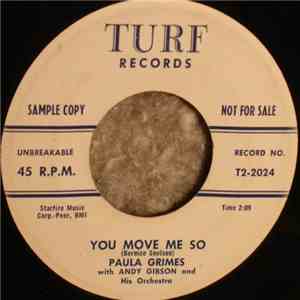Paula Grimes With Andy Gibson And His Orchestra - You Move Me So / It's Happenin' Baby flac album