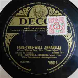 The Boswell Sisters - Fare Thee Well, Annabelle / Lullaby Of Broadway flac album
