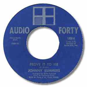 Johnny Summers - Prove It To Me flac album