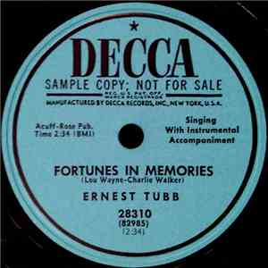 Ernest Tubb - Fortunes In Memories / So Many Times flac album