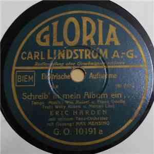 Eric Harden Mit Seinem Tanz-Orchester - Schreib' In Mein Album Ein ... / Napolitana flac album