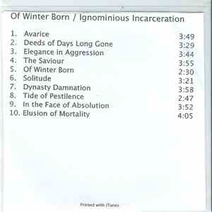 Ignominious Incarceration - Of Winter Born flac album