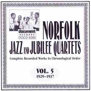 Norfolk Jazz And Jubilee Quartets - Complete Recorded Works In Chronological Order - Volume 5 - 1929-1937 flac album