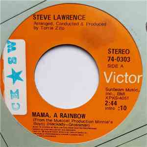 Steve Lawrence  - Mama, A Rainbow / Cry For Us All flac album