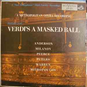 Verdi, Zinka Milanov, Roberta Peters, Marian Anderson, Jan Peerce, Leonard Warren, Dimitri Mitropoulos, Metropolitan Opera Orchestra - A Masked Ball (Highlights) flac album