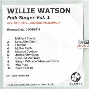 Willie Watson - Folk Singer Vol. 1 flac album